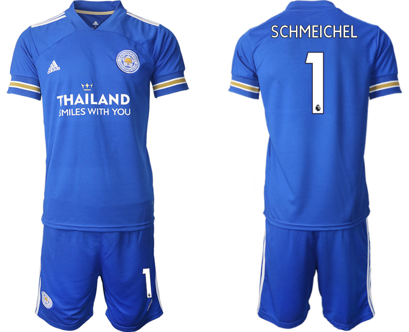 Men 2020-2021 club Leicester City home #1 blue Soccer Jerseys